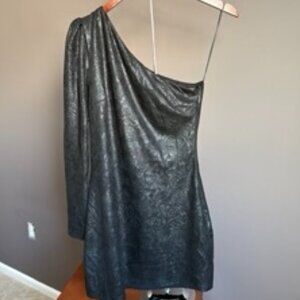 one strap, snake print dress